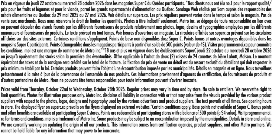 Page 19 de la circulaire Super C