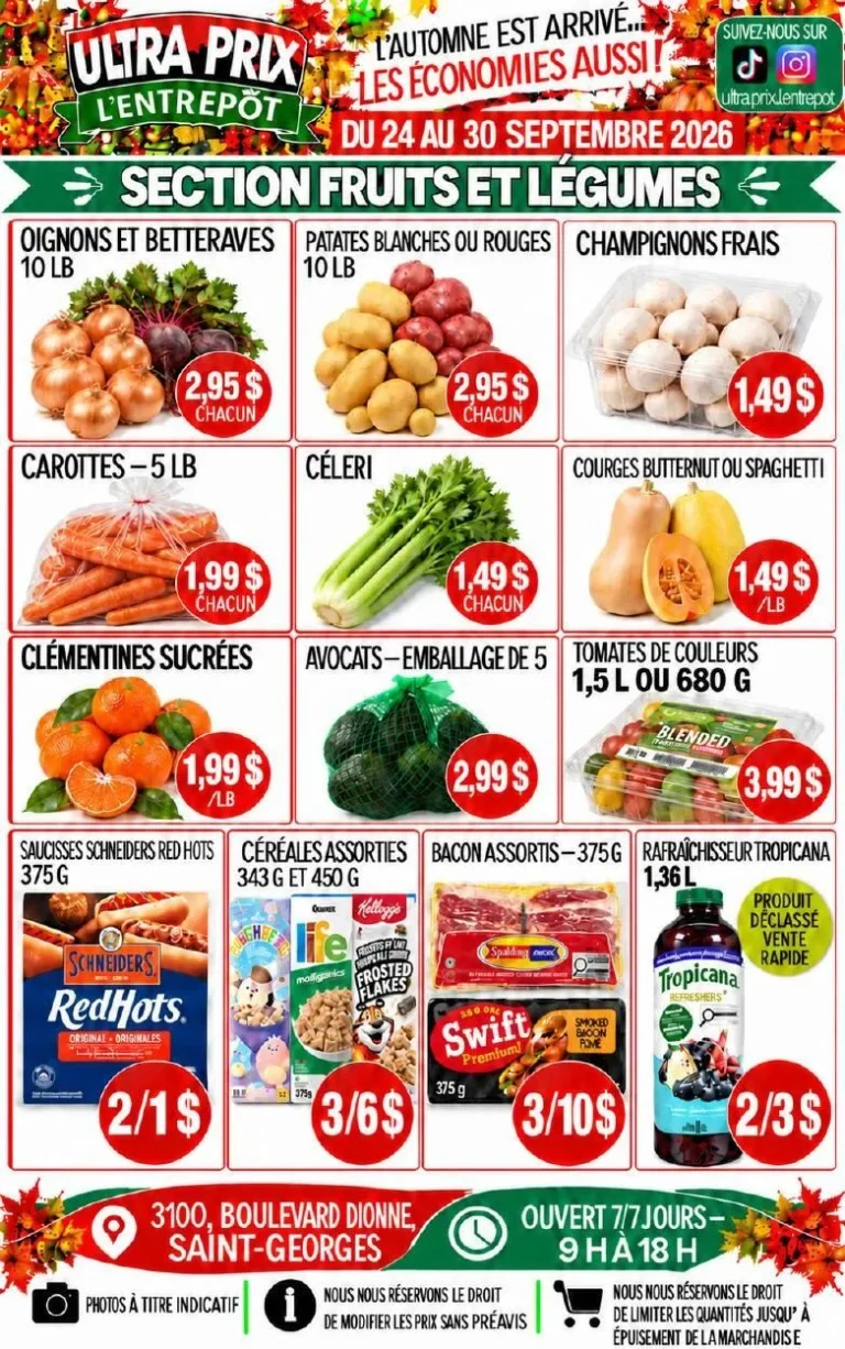 Page 1 de la circulaire Ultra Prix L’Entrepôt