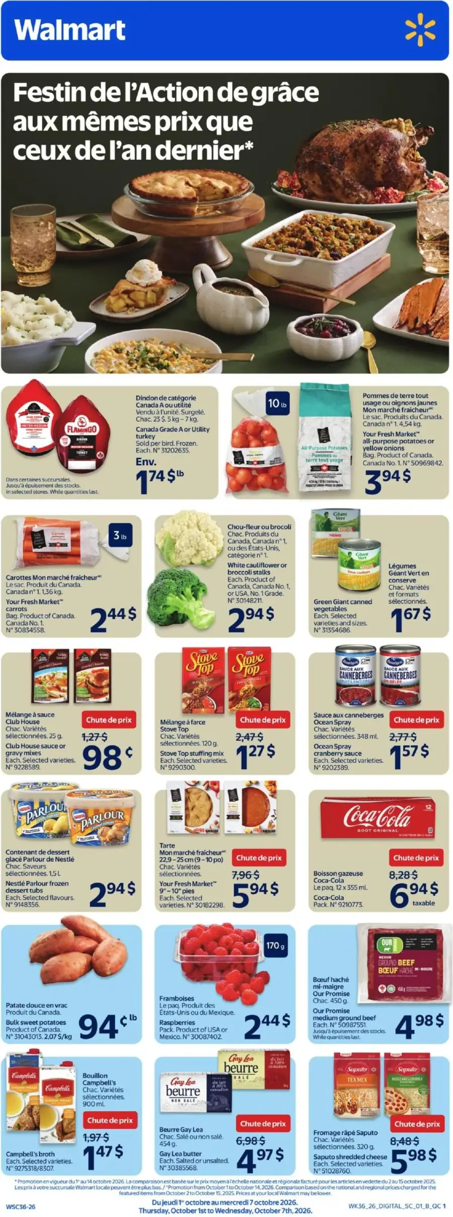 Page 1 de la circulaire Walmart