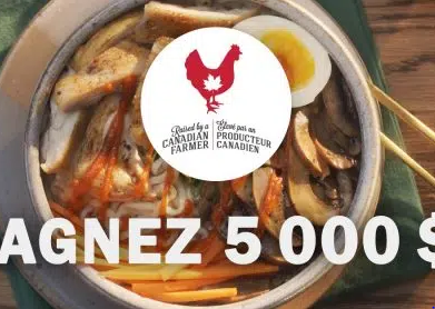 Jeu concours Poulet.ca: Remportez un prix de 5000$