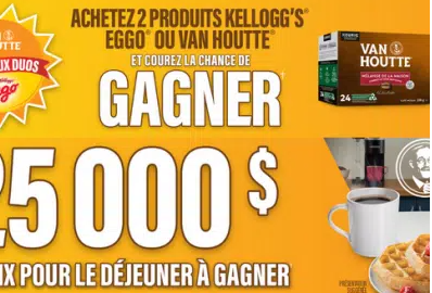 Gagnez Un an d’approvisionnement Van Houtte & Eggo, 30 cartes cadeaux Walmart « 550$ »