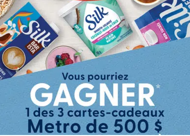 Remportez 1 des 3 cartes cadeaux épicerie Metro de 500$