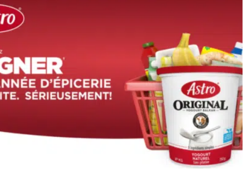 Remportez 1 an d’épicerie gratuite + 8 cartes cadeaux épicerie de 250$