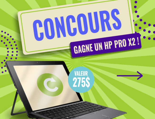 Concours : Remportez un ordinateur portable polyvalent HP Pro X2 d&rsquo;une valeur de 275$ !