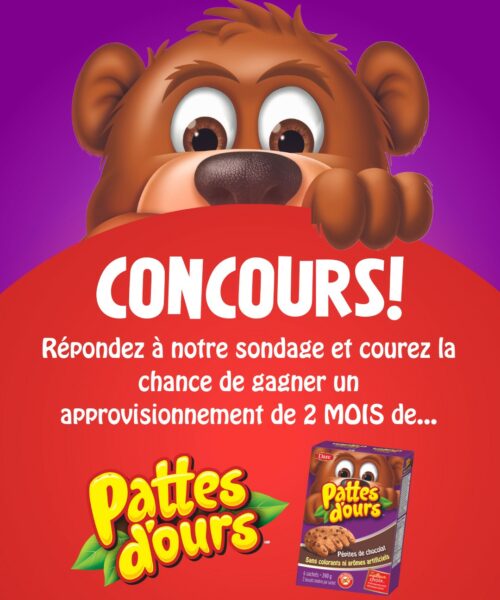 Concours : Gagnez l’un des deux approvisionnements de deux mois en produits Pattes d’ours !