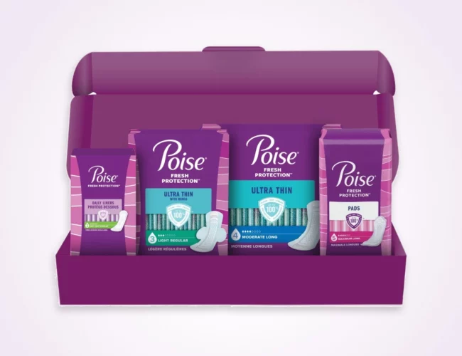 Recevez Gratuitement une Trousse d’Essai des Protections Poise !