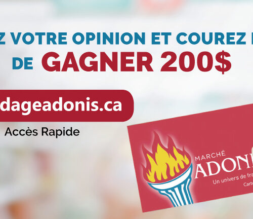 Concours : Remportez 24 paniers d’épicerie Marché Adonis d’une valeur de 200$ chacun !