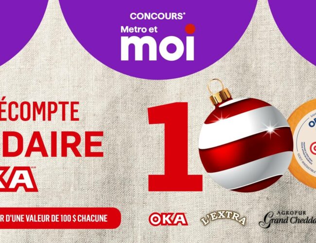 Concours : Tentez de remporter l&rsquo;un des 25 prix d&rsquo;épicerie Metro d&rsquo;une valeur de 100$ chacun !