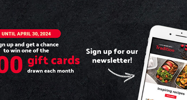 Concours : Remportez l&rsquo;une des 8 cartes-cadeaux épicerie d&rsquo;une valeur de 500$.