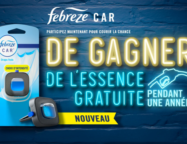 Concours P&G Redonne : Gagnez une Année d&rsquo;Essence Gratuite