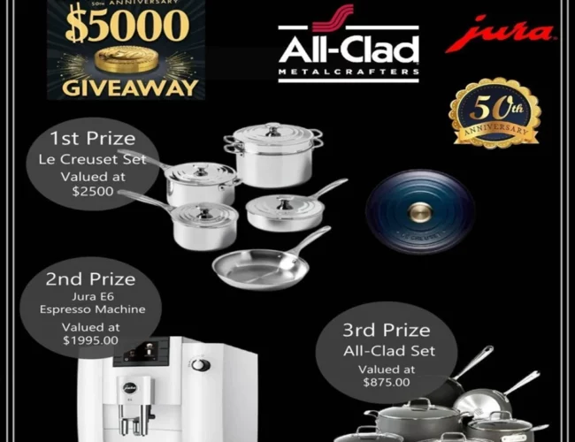🎉 Concours Consiglio’s : 5000$ en Prix pour Célébrer 50 Ans de Passion Culinaire ! 🍽️