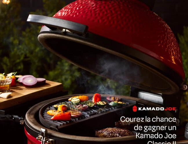 Concours JC Perreault 2025 : Gagnez un Barbecue Kamado Joe Classic II d’une Valeur de 1699 $ !