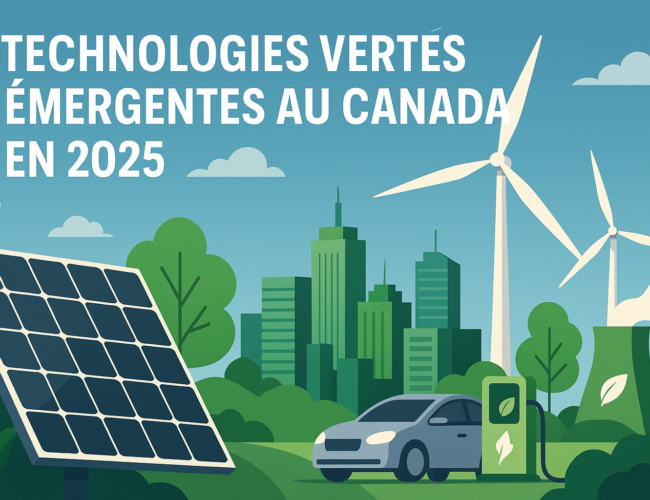 Technologies Vertes Émergentes au Canada en 2025 : Vers un Avenir Plus Durable