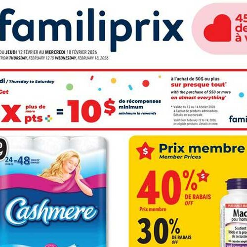 Circulaire Familiprix : Les Rabais du 12 au 18 Février 2026