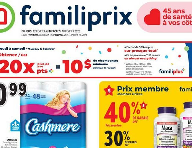 Circulaire Familiprix : Les Rabais du 12 au 18 Février 2026